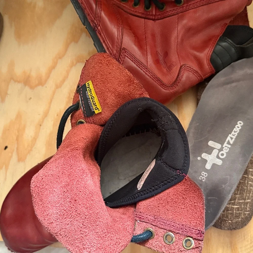 OTZ OTZ1 Leather Boots 3911V‎ Burnt Henna Red EU 38,USmen5/woman 7.5/8,24.3sm - Picture 10 of 11